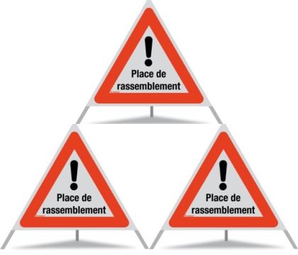 Triopan Faltsignal Place de Ressemblement