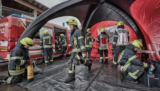 SCHNELLEINSATZZELT X Gloo FEUERWEHR 118