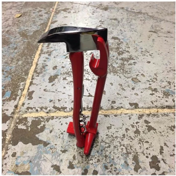 Package Flaschenöffner Halligan rot und Korkenzieher Axt