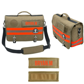 Schultertasche Dark Smoke Squad orange